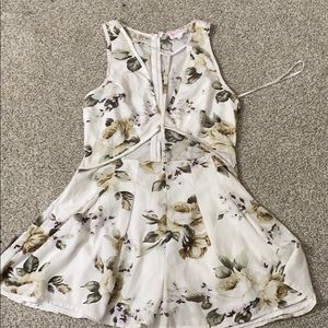 White floral romper